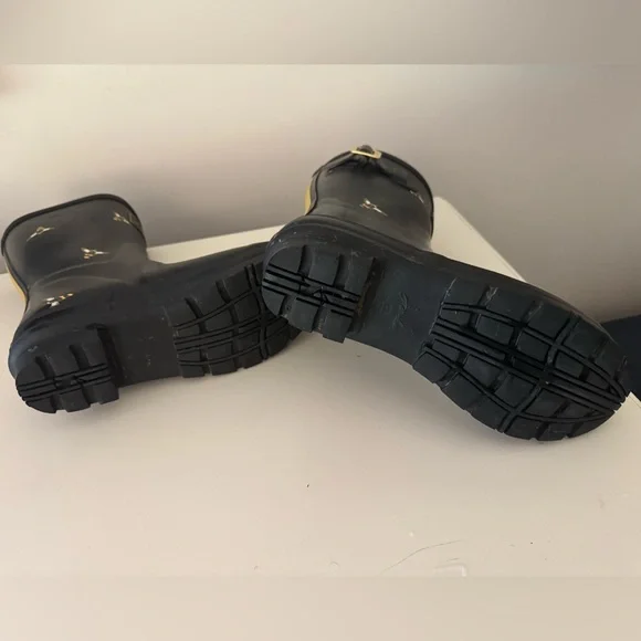 Joules Navy Bee Patterned Rain Boots - Picture 3 of 6